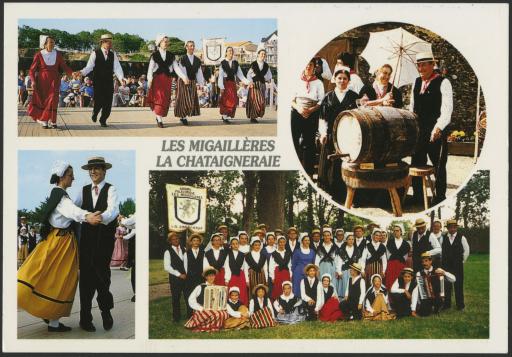 La Châtaigneraie. - Le groupe folklorique "Les Migaillères" en coiffe et costume.